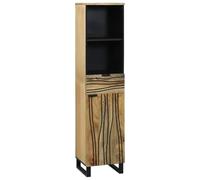 WSJHUHK Armoire de salle de bain marron 38 x 33 x 160 cm en bois de manguier massif, armoires et rangement, meuble-lavabo, meubles de salle de bain
