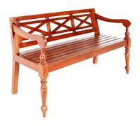 WSJHUHK Bancs de rangement et d'entrée, banc Batavia 136 cm en bois d'acajou massif marron foncé