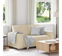 WSJHUHK Canapé causeuse 120 cm avec coussin en simili cuir crème