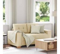 WSJHUHK Canapé causeuse avec coussin en tissu crème