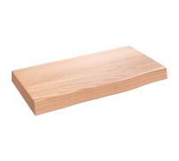 WSJHUHK Étagère murale en chêne massif traité Marron clair 40 x 20 x 4 cm