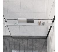 WSJHUHK Maison et jardin, accessoires de salle de bain, étagère de douche pour mur de douche à l'italienne, chromé, 80 cm en aluminium