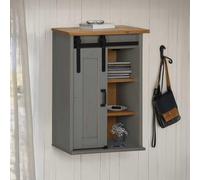 WSJHUHK Meubles, armoires et rangement, armoires de cuisine, armoire suspendue Halden avec porte coulissante gris 49 x 22,5 x 70 cm pin