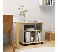 WSJHUHK Meubles, armoires et rangement, armoires de rangement et casiers, armoire roulante en chêne Sonoma 60 x 45 x 60 cm