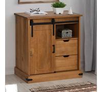 WSJHUHK Meubles, armoires et rangement, buffets et buffets, buffet Halden avec porte coulissante 80 x 40 x 80 cm en bois massif