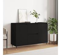 WSJHUHK Meubles, armoires et rangement, buffets et buffets, buffet noir, 104 x 35 x 70 cm, bois d'ingénierie