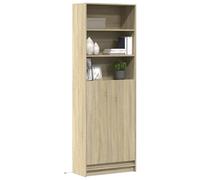 WSJHUHK Meubles, armoires et rangement, buffets et buffets, haut avec LED en chêne sonoma, 69 x 32,5 x 200 cm, bois d'ingénierie