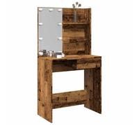 WSJHUHK Meubles, armoires et rangement, meuble-lavabo, coiffeuses de chambre à coucher, coiffeuse avec LED en bois ancien 74,5 x 40 x 141 cm