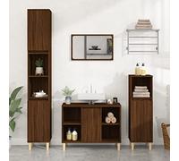 WSJHUHK Meubles, armoires et rangement, unités de lavabo, meubles de salle de bain, meuble d'évier en chêne marron 80 x 33 x 60 cm