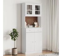 WSJHUHK Meubles, armoires et stockage, buffets et buffets, buffet Alta, blanc, 77 x 35 x 188 cm, pin massif