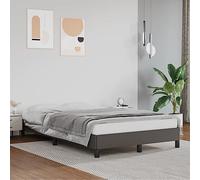 WSJHUHK Meubles, lits et accessoires, lits et cadres de lit, cadre de lit sans matelas, gris, 120 x 190 cm, petit double en simili cuir