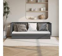 WSJHUHK Meubles, lits et accessoires, lits et cadres de lit, lit de jour sans matelas, gris, 75 x 190 cm, petit lit simple en pin massif