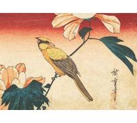 WSJIJY Impression sur Toile Affiche Chinoise Vintage avec Fleur De Ginkgo Et Oiseau Toile d'art Paysage Peinture Murale Image pour Salon Décoration D'Intérieur 15 X 20 Cm Sa