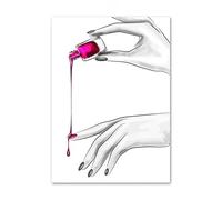 WSJIJY Impression sur Toile Affiche De Décoration Murale Minimaliste pour Salon De Manucure, Peinture sur Toile, Salon De Beauté, Décoration Murale Unique, Esthétique, 70 X 100 Cm, sans Cadre