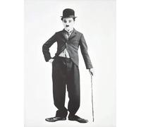 WSJIJY Impression sur Toile Affiche De Film Vintage Charlie Chaplin, Impression sur Toile, Noir Et Blanc, Icône De La Comédie, Décoration Murale, 15 X 20 Cm, sans Cadre