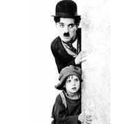 WSJIJY Impression sur Toile Affiche De Film Vintage Charlie Chaplin, Impression sur Toile, Noir Et Blanc, Icône De La Comédie, Décoration Murale, 15 X 20 Cm, sans Cadre