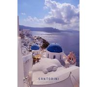 WSJIJY Impression sur Toile Affiche De Voyage sur Toile Représentant Une Ville Grecque, L'Île De Santorin, Une Maison Bleue Côtière, Un Paysage Marin Égéen, Décoration D'Intérieur, Hôtel, 15 X 2