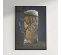 WSJIJY Impression sur Toile Affiche Murale Moderne pour Bar, Verre À Bière, Martini, Cocktail, Peinture sur Toile, Cadeau pour Homme, Décoration De Bureau, 60 X 90 Cm, sans Cadre