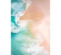 WSJIJY Impression sur Toile Affiche sur Toile Représentant Un Paysage D'Été des Vagues des Vagues des Palmiers Et Une Vue sur La Mer Décoration Murale 21 X 30 Cm sans Cadr