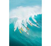 WSJIJY Impression sur Toile Affiche sur Toile Représentant Un Paysage D'Été des Vagues des Vagues des Palmiers Et Une Vue sur La Mer Décoration Murale 70 X 100 Cm sans Cad