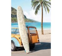 WSJIJY Impression sur Toile Affiche sur Toile Représentant Un Paysage D'Été des Vagues des Vagues des Palmiers Et Une Vue sur La Mer Décoration Murale 70 X 100 Cm sans Cad