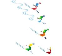 WSJIJY Impression sur Toile Affiches Abstraites De Ski Et De Snowboard Peinture sur Toile Et Impressions Art Mural Minimaliste Nordique Décoration Murale pour Salon Maison 60