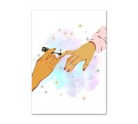 WSJIJY Impression sur Toile Affiches Et Impressions De Fleurs De Vernis À Ongles À La Mode, Art Mural, Manucure, Salon De Beauté, Peinture sur Toile, Décoration Moderne pour Chambre De Fille, 70 X 10
