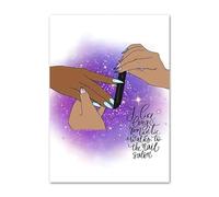 WSJIJY Impression sur Toile Affiches Et Impressions De Fleurs De Vernis À Ongles À La Mode, Art Mural, Manucure, Salon De Beauté, Peinture sur Toile, Décoration Moderne pour Chambre De Fille, 15 X 20