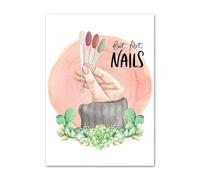 WSJIJY Impression sur Toile Affiches Et Impressions De Fleurs De Vernis À Ongles À La Mode, Art Mural, Manucure, Salon De Beauté, Peinture sur Toile, Décoration Moderne pour Chambre De Fille, 70 X 10
