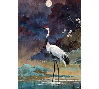 WSJIJY Impression sur Toile Affiches Et Impressions Japonaises Représentant Une Grue Et Un Dragon Peintures sur Toile Art Mural Décoration D'Intérieur 45 X 60 Cm sans Cadre