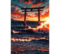 WSJIJY Impression sur Toile Affiches Et Impressions Japonaises Représentant Une Grue Et Un Dragon Peintures sur Toile Art Mural Décoration D'Intérieur 50 X 70 Cm sans Cadre