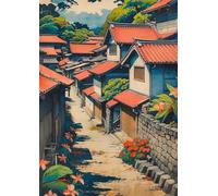 WSJIJY Impression sur Toile Affiches Et Impressions Japonaises Représentant Une Grue Et Un Dragon Peintures sur Toile Art Mural Décoration D'Intérieur 15 X 20 Cm sans Cadre