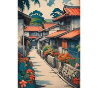 WSJIJY Impression sur Toile Affiches Et Impressions Japonaises Représentant Une Grue Et Un Dragon Peintures sur Toile Art Mural Décoration D'Intérieur 50 X 70 Cm sans Cadre