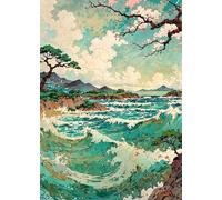 WSJIJY Impression sur Toile Affiches Et Impressions Japonaises Représentant Une Grue Et Un Dragon Peintures sur Toile Art Mural Décoration D'Intérieur 21 X 30 Cm sans Cadre