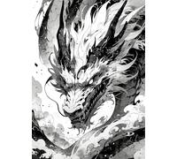 WSJIJY Impression sur Toile Affiches Et Impressions Japonaises Représentant Une Grue Et Un Dragon Peintures sur Toile Art Mural Décoration D'Intérieur 70 X 100 Cm sans Cadr