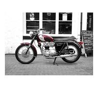 WSJIJY Impression sur Toile Affiches Et Impressions sur Toile Représentant Un Pilote De Moto Rétro, Décoration Murale, 70 X 100 Cm, sans Cadre