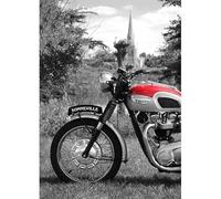 WSJIJY Impression sur Toile Affiches Et Impressions sur Toile Représentant Un Pilote De Moto Rétro, Décoration Murale, 30 X 45 Cm, sans Cadre