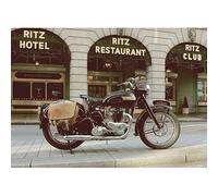 WSJIJY Impression sur Toile Affiches Et Impressions sur Toile Représentant Un Pilote De Moto Rétro, Décoration Murale, 21 X 30 Cm, sans Cadre