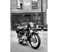 WSJIJY Impression sur Toile Affiches Et Impressions sur Toile Représentant Un Pilote De Moto Rétro, Décoration Murale, 21 X 30 Cm, sans Cadre