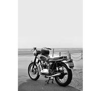 WSJIJY Impression sur Toile Affiches Et Impressions sur Toile Représentant Un Pilote De Moto Rétro, Décoration Murale, 30 X 45 Cm, sans Cadre