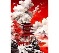 WSJIJY Impression sur Toile Anciennes Peintures Japonaises Toile Art Mural Images Samouraï Pêcheur Temples Japonais Art Abstrait Affiches sur Toile Décoration Intérieure 21X30Cm sans
