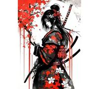 WSJIJY Impression sur Toile Anciennes Peintures Japonaises Toile Art Mural Images Samouraï Pêcheur Temples Japonais Art Abstrait Affiches sur Toile Décoration Intérieure 21X30Cm sans