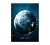 WSJIJY Impression sur Toile Astronaut Rocket Planet Wall Art Mural Canvas Painting Astronomy Posters and Prints Pictures Living Room Home Decor Gift 50X70Cm No Frame