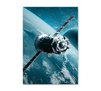 WSJIJY Impression sur Toile Astronaute Fusée Planète Murale Art Mural Toile Peinture Astronomie Affiches Et Impressions Photos Salon Décoration Intérieure Cadeau 45X60Cm sans Cadre