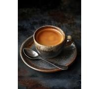 WSJIJY Impression sur Toile Classic Afternoon Tea Delicious Coffee Croissant Doughnut Food Poster Canvas Paintings Wall Art Pictures Cafes Home Decor 21X30Cm No Frame
