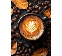 WSJIJY Impression sur Toile Classic Afternoon Tea Delicious Coffee Croissant Doughnut Food Poster Canvas Paintings Wall Art Pictures Cafes Home Decor 50X70Cm No Frame