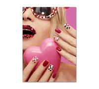 WSJIJY Impression sur Toile Coloré Nail Art Mode Peinture sur Toile Affiches Nordiques Impressions Art Mural Moderne pour Les Magasins De Beauté Décoration Intérieure 60X90Cm sans Cad