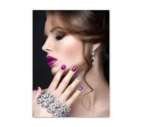 WSJIJY Impression sur Toile Coloré Nail Art Mode Toile Peinture Nordique Affiches Impressions Art Mural Moderne pour Les Magasins De Beauté Décoration Intérieure 30X45Cm sans Cadre