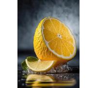 WSJIJY Impression sur Toile Délicieux Fruit Ananas Fraise Mangue Citron Minimaliste Photographie Affiche D’Art Tableaux D’Art Peinture Murale Décoration Intérieure 50X70Cm sans Cadre