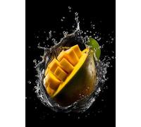 WSJIJY Impression sur Toile Délicieux Fruit Ananas Fraise Mangue Citron Minimaliste Photographie Art Affiche Toile Peintures Mural Art Pictures Home Decor 70X100Cm sans Cadre